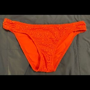Cool pink / orangey colored bikini bottoms NWOT